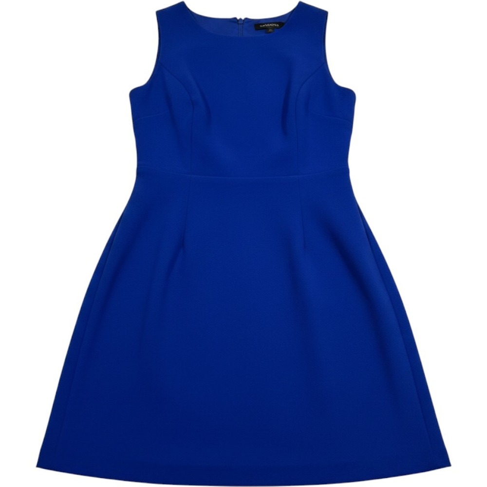 Betsey Johnson Fit and Flare Dress Women Size 8 Royal Blue Crisscross Cutout